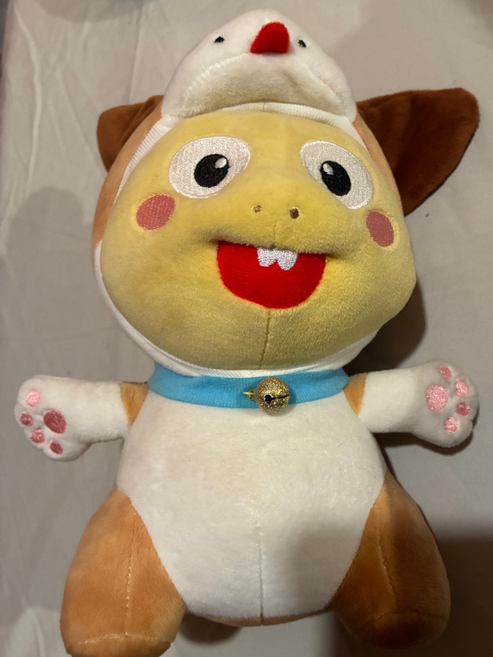 VIPKID Plush Yellow Puppy Dino with Blue Collar Stuffed Animal Year of the Dog